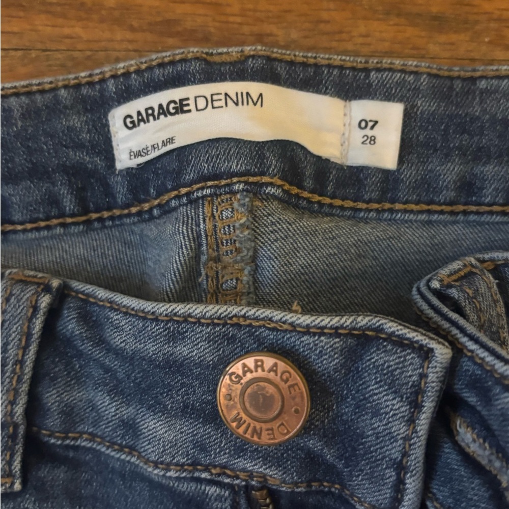 Garage Flare Jeans in Deep Blue